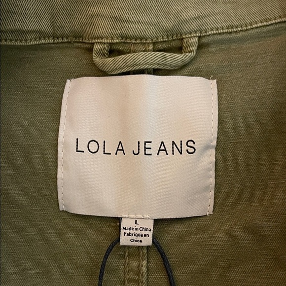 Lola Jeans Women's Utility Jacket in Olive Green - Picture 2 of 7